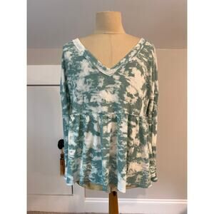 Peach Love Lane 201 Tye Dye Top SZ MED NWT